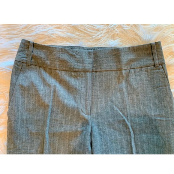 ELLEN TRACY Gray Pink Pinstripe Cuffed Dress Pants - Picture 2 of 4